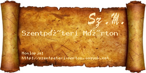 Szentpéteri Márton névjegykártya